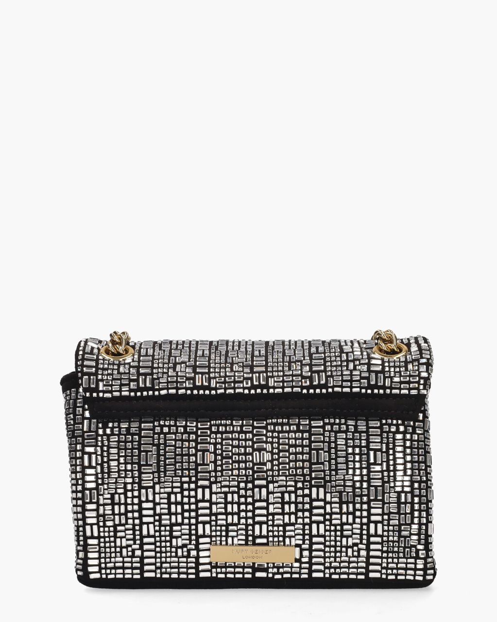 Mini Kensington Crystals Bag Zwart/Zilver Tas