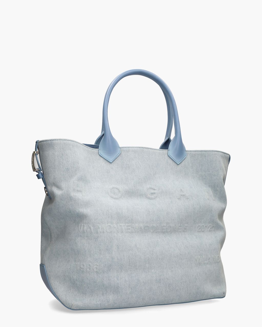 Script Shopping Bag Large Jeansblauw Tas