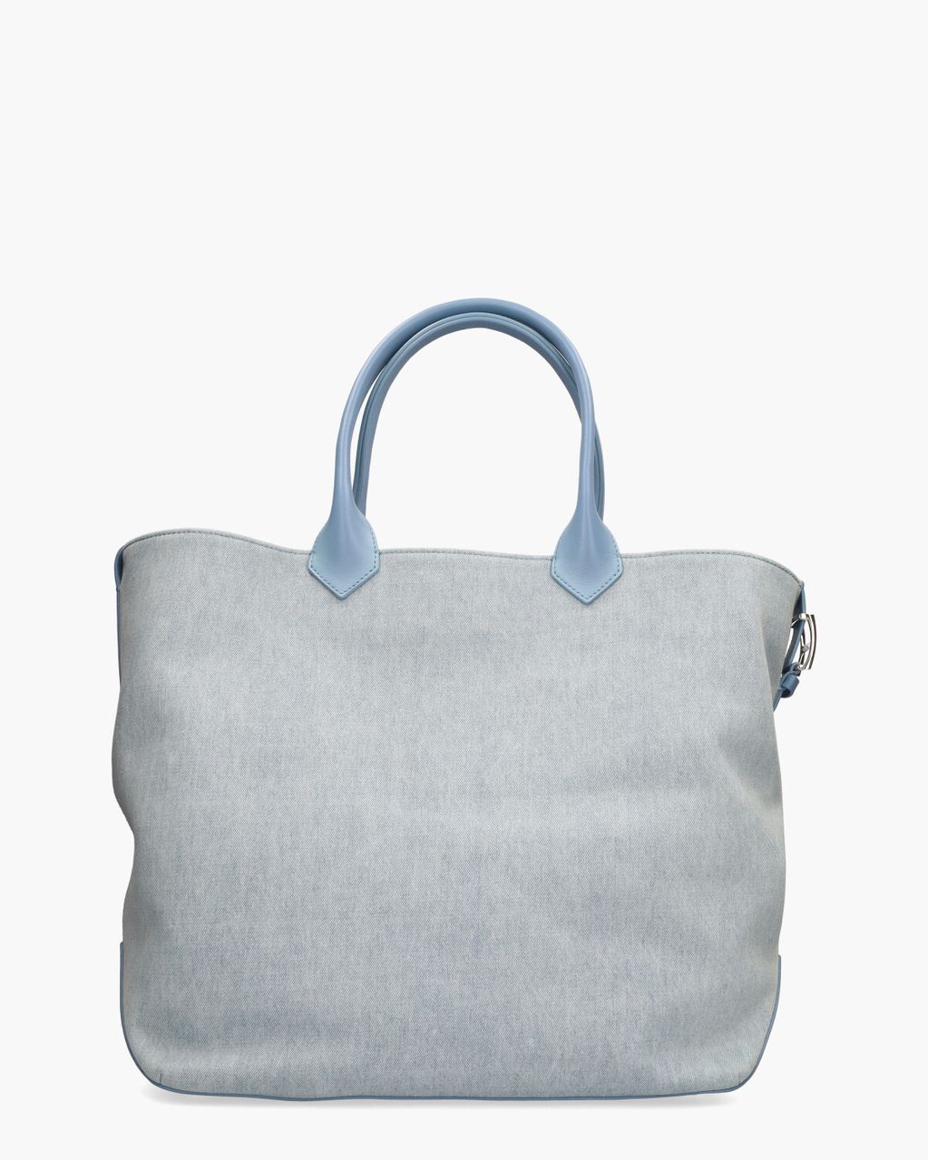Script Shopping Bag Large Jeansblauw Tas
