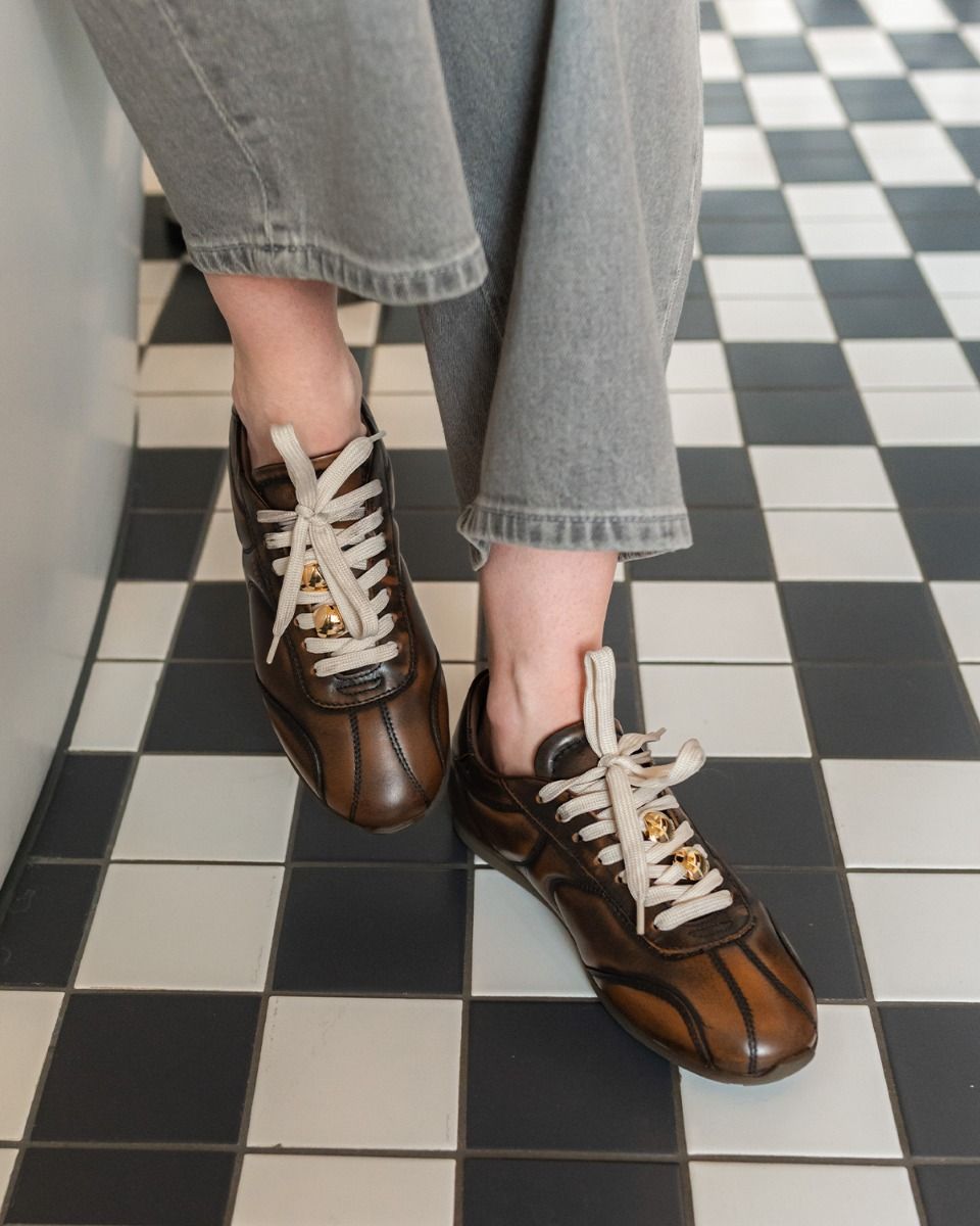 Riley Rush Donkerbruin Damessneakers 