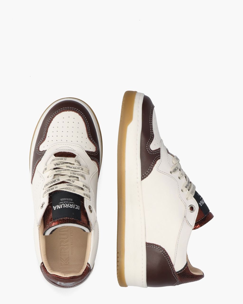 Fire 63 Wit/Bordeauxrood Damessneakers