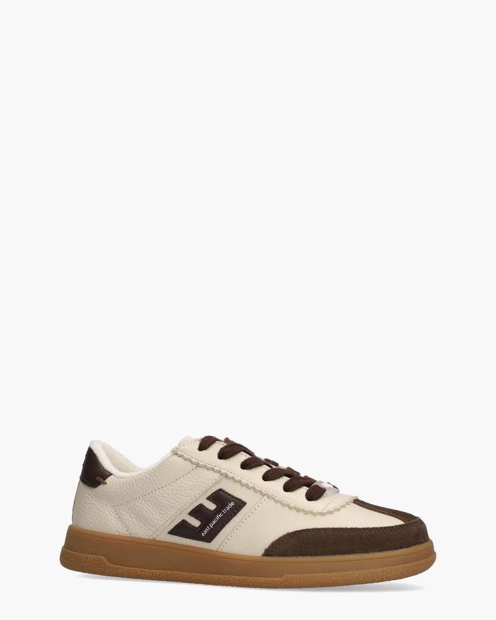 Santos Off-White/Donkerbruin Damessneakers