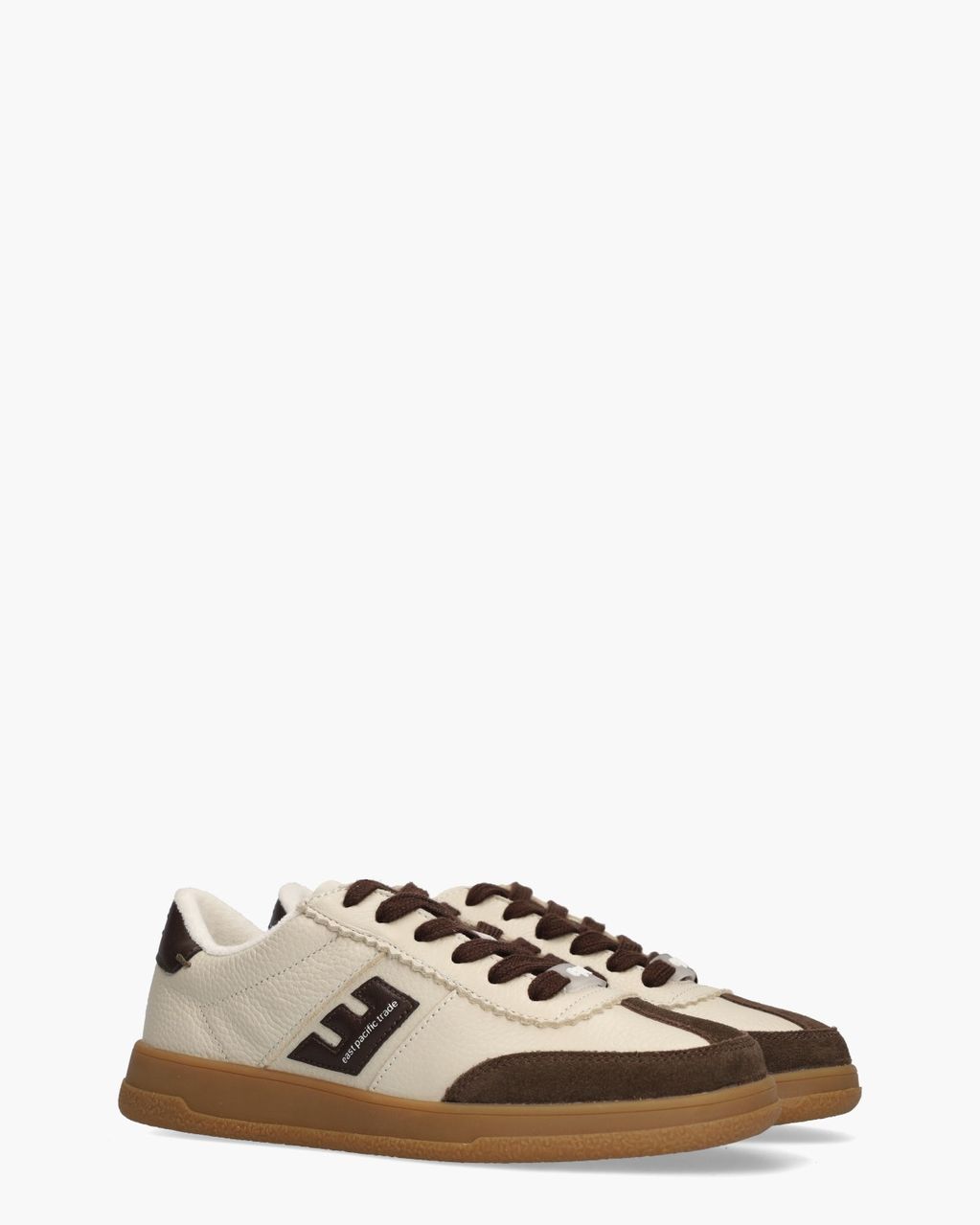Santos Off-White/Donkerbruin Damessneakers