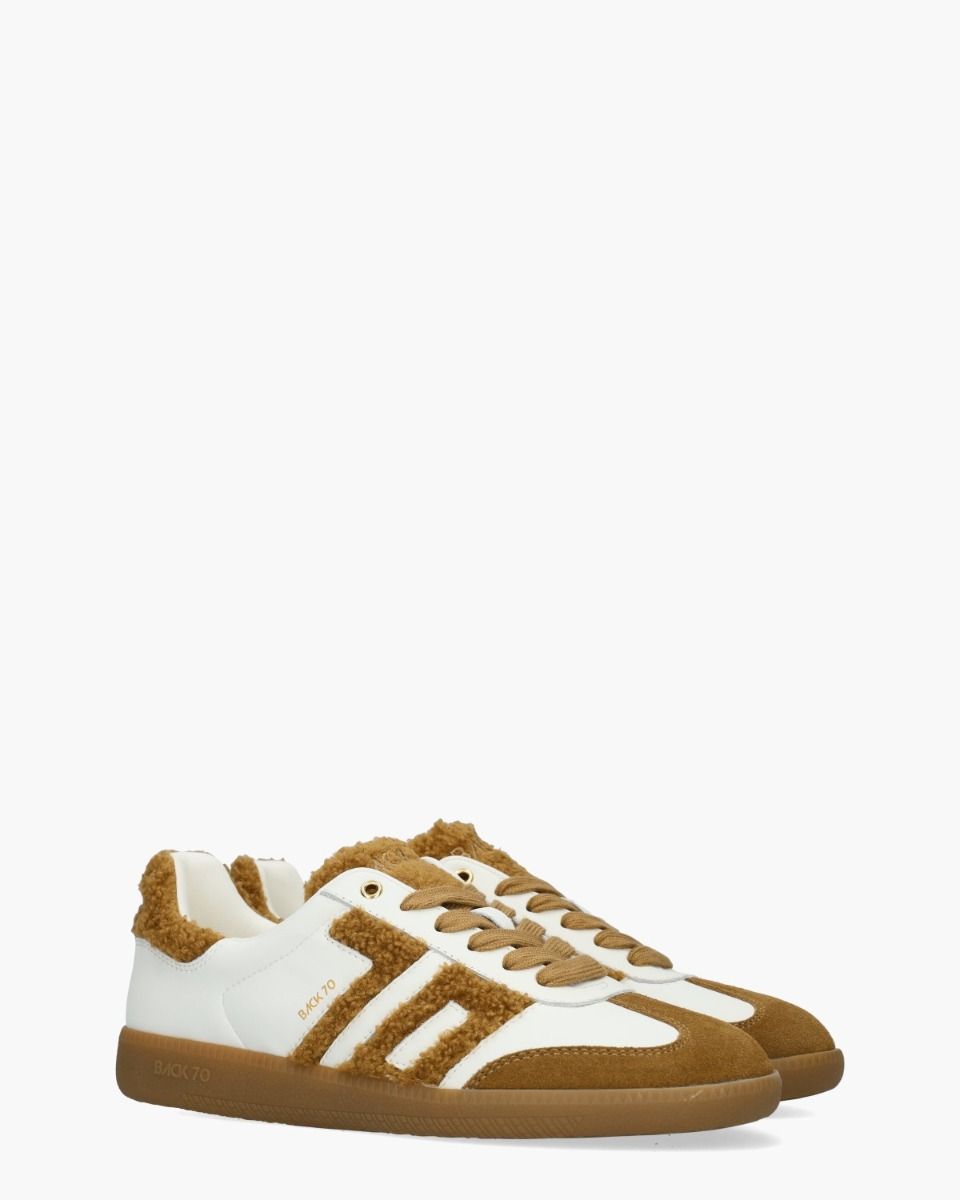 Cloud Fur Wit/Cognac Damessneakers