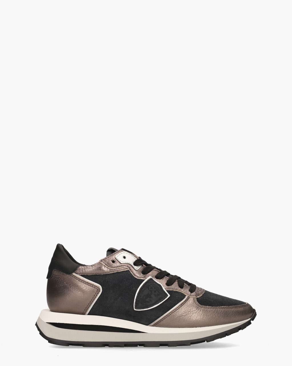 Tropez Haute Zwart/Brons Damessneakers