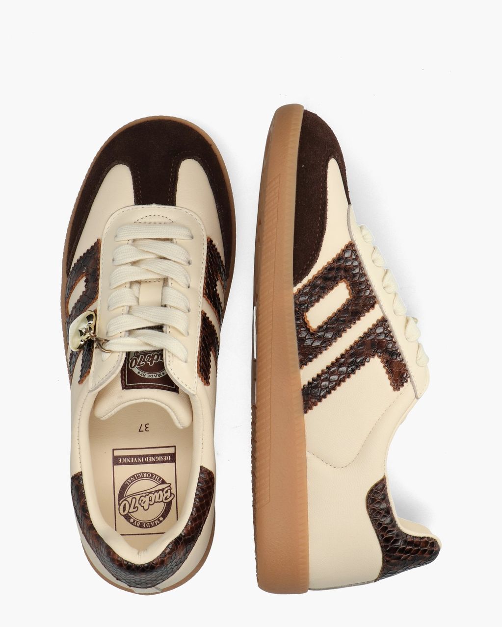Cloud Exclusive Off-White/Donkerbruin Damessneakers