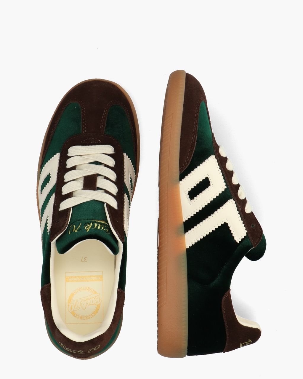 Cloud Donkergroen/Bruin Damessneakers