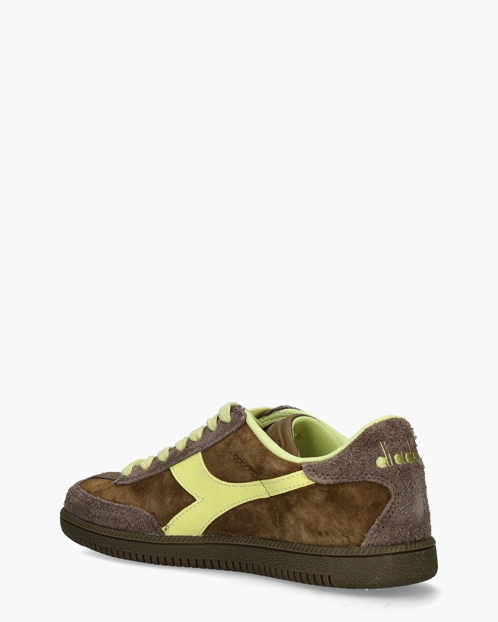 Trainer Hairy Bruin/Geel Damessneakers