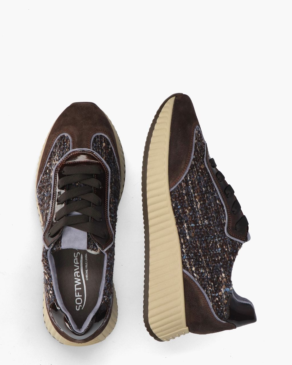 Alice Donkerbruin/Blauw Damessneakers