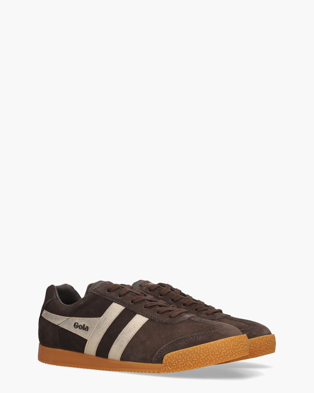 Harrier Mirror Donkerbruin/Goud Damessneakers