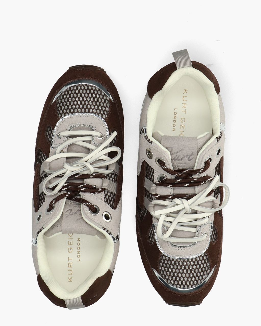 K Slim Runner Donkerbruin/Grijs Damessneakers