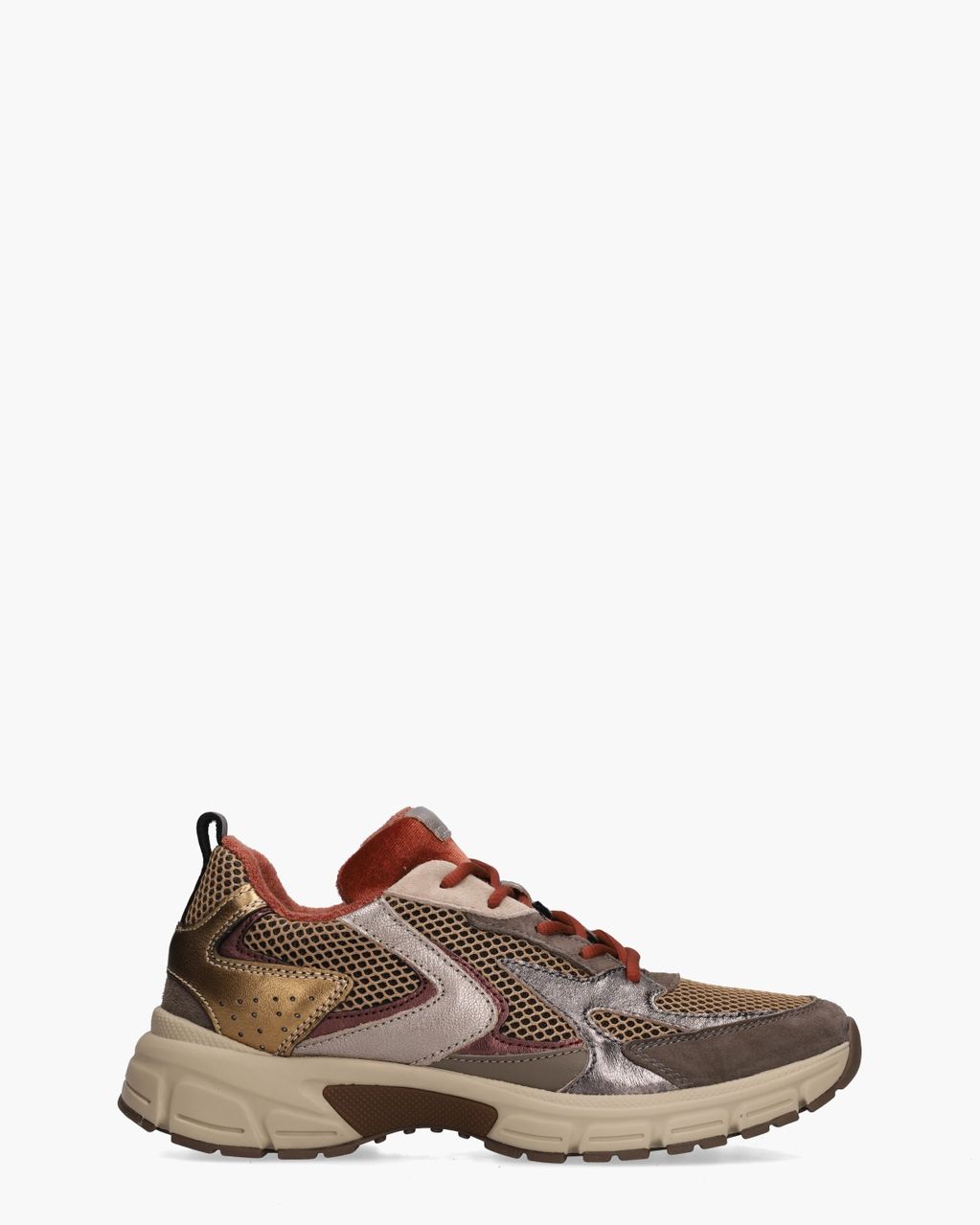 6005.01.006 Bruin/Multi Damessneakers