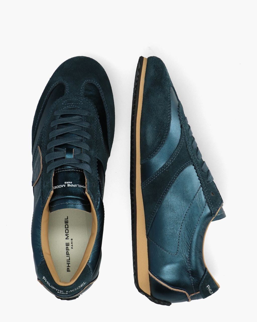 Planche Donkerblauw/Turquoise Damessneakers
