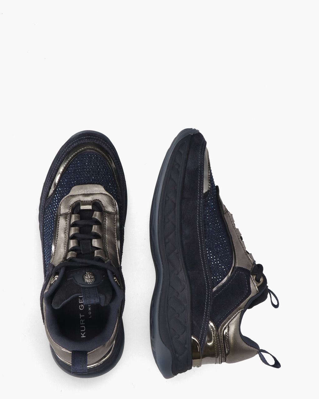 Kensington C Sneaker Donkerblauw/Zilvergrijs Damessneakers