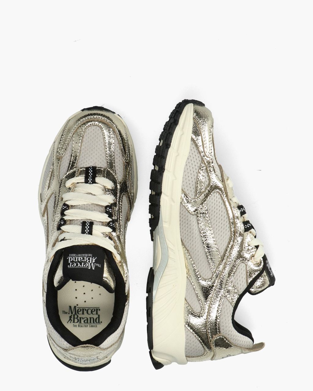The Re-Run Cracked Goud Damessneakers