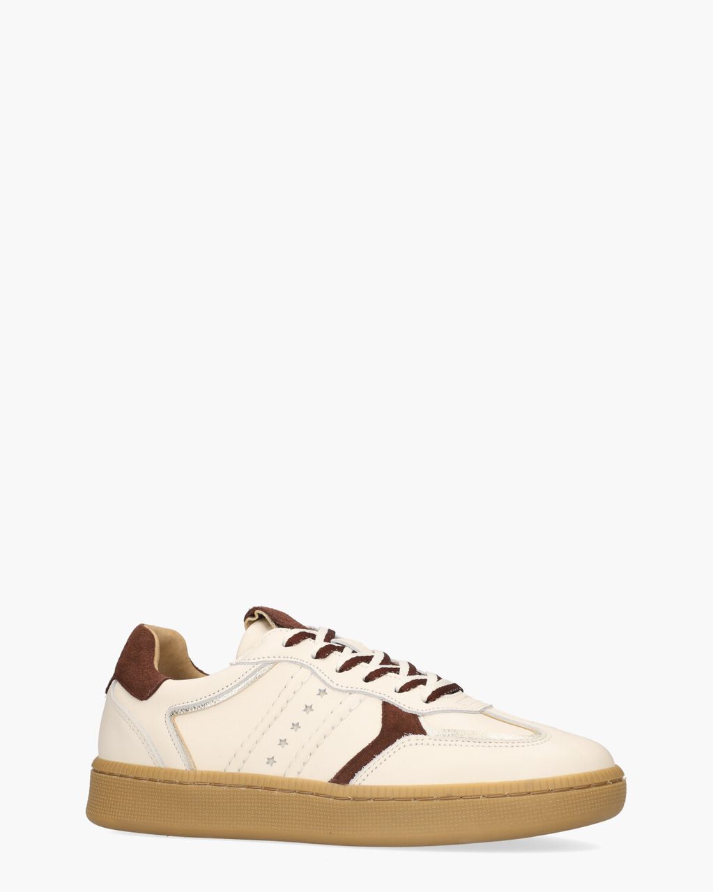 Mirabel Off-White/Bordeauxrood Damessneakers