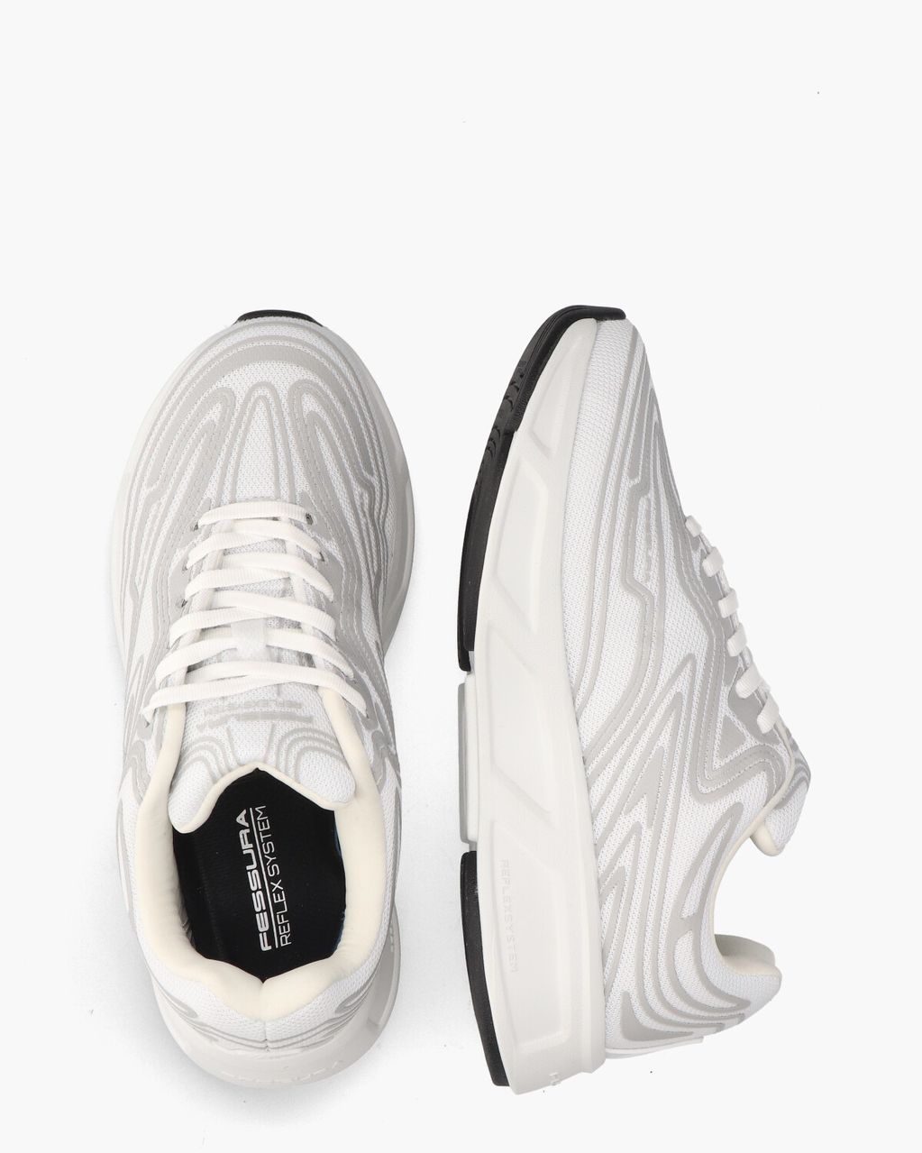 Run #01 Wit/Grijs Damessneakers