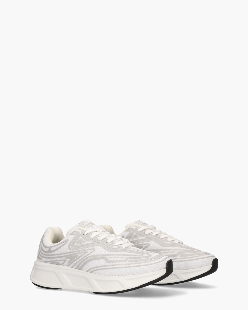 Run #01 Wit/Grijs Damessneakers