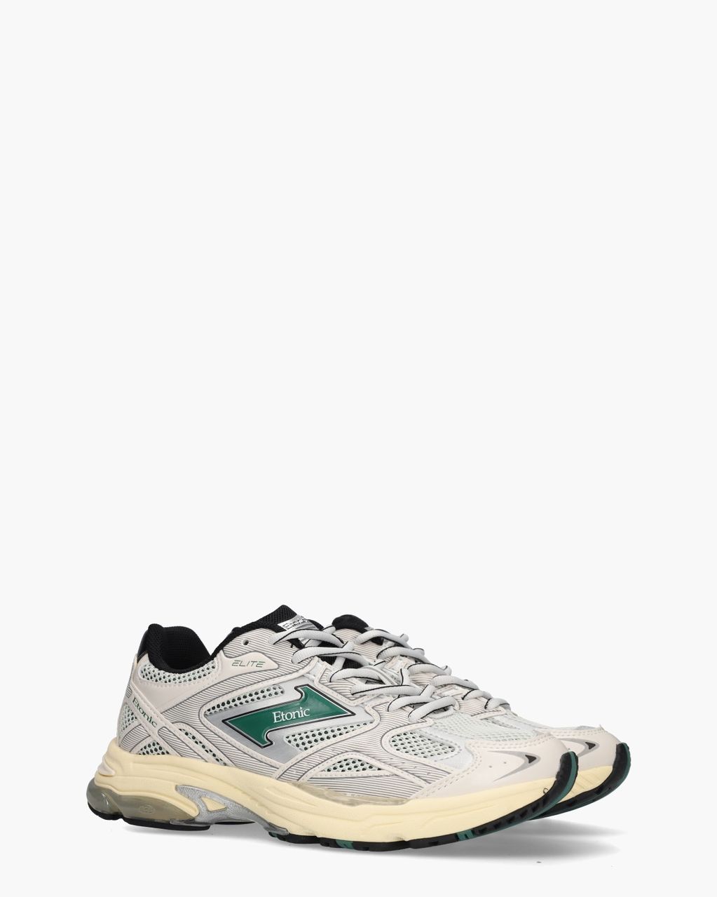 Elite Off-White/Groen Damessneakers