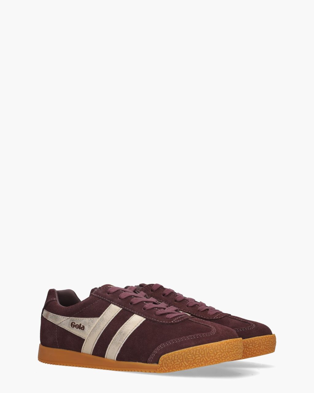 Harrier Mirror Aubergine/Goud Damessneakers
