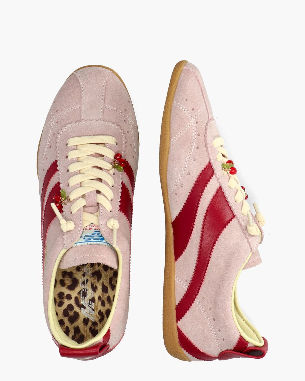 Runaway V.8 Lichtoze/Rood Damessneakers