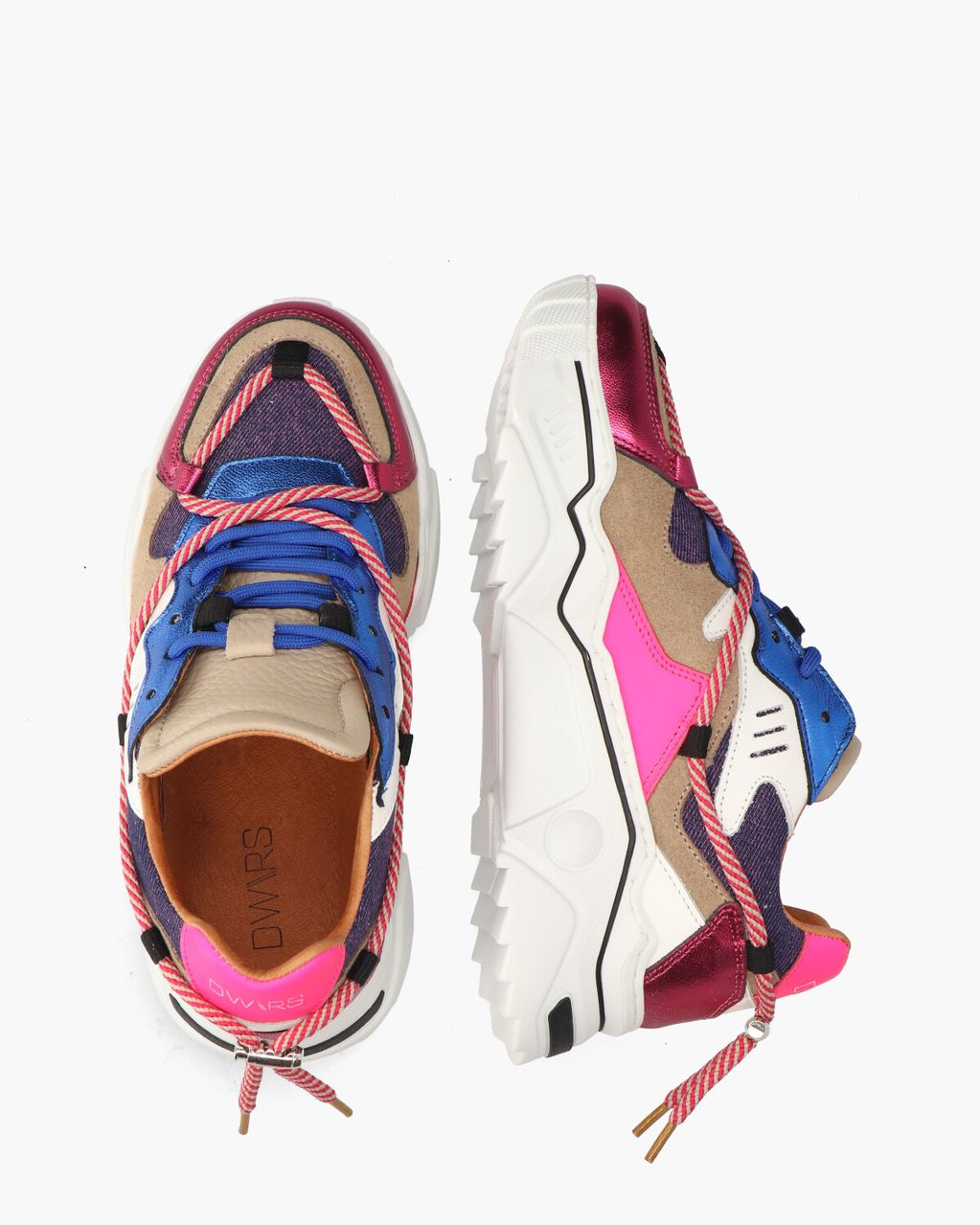 DWRS Label Jupiter Denim Roze/Multicolor Damessneakers - Van