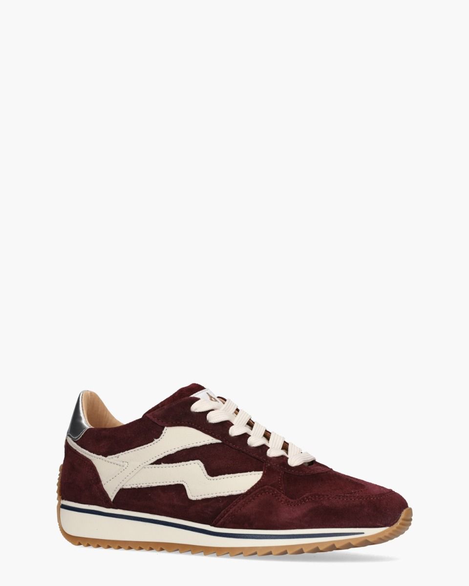 Mikki Alex Bordeauxrood Damessneakers