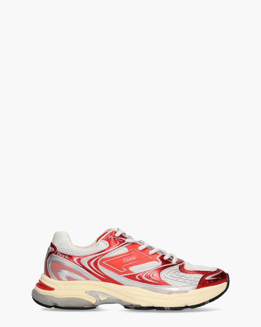Evolution Metallic Wit/Rood Damessneakers