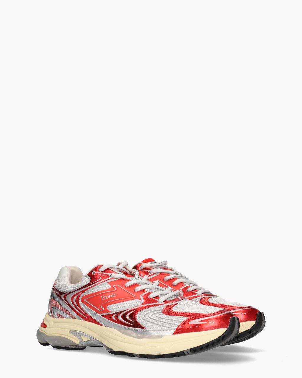 Evolution Metallic Wit/Rood Damessneakers