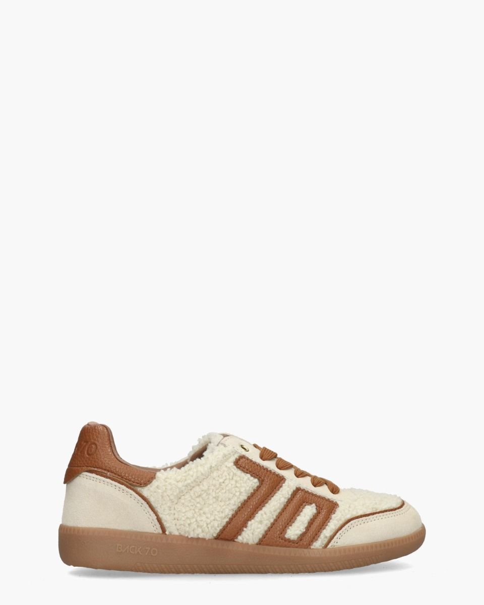 Teddy Off-White/Cognac Damessneakers