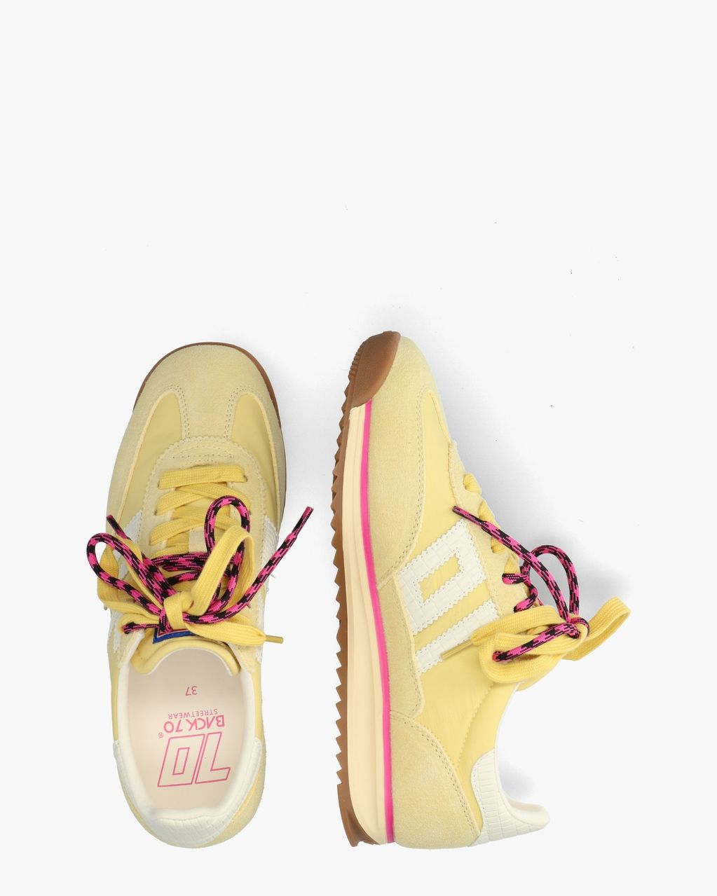 Jogger Spongy Nylon Lichtgeel Damessneakers