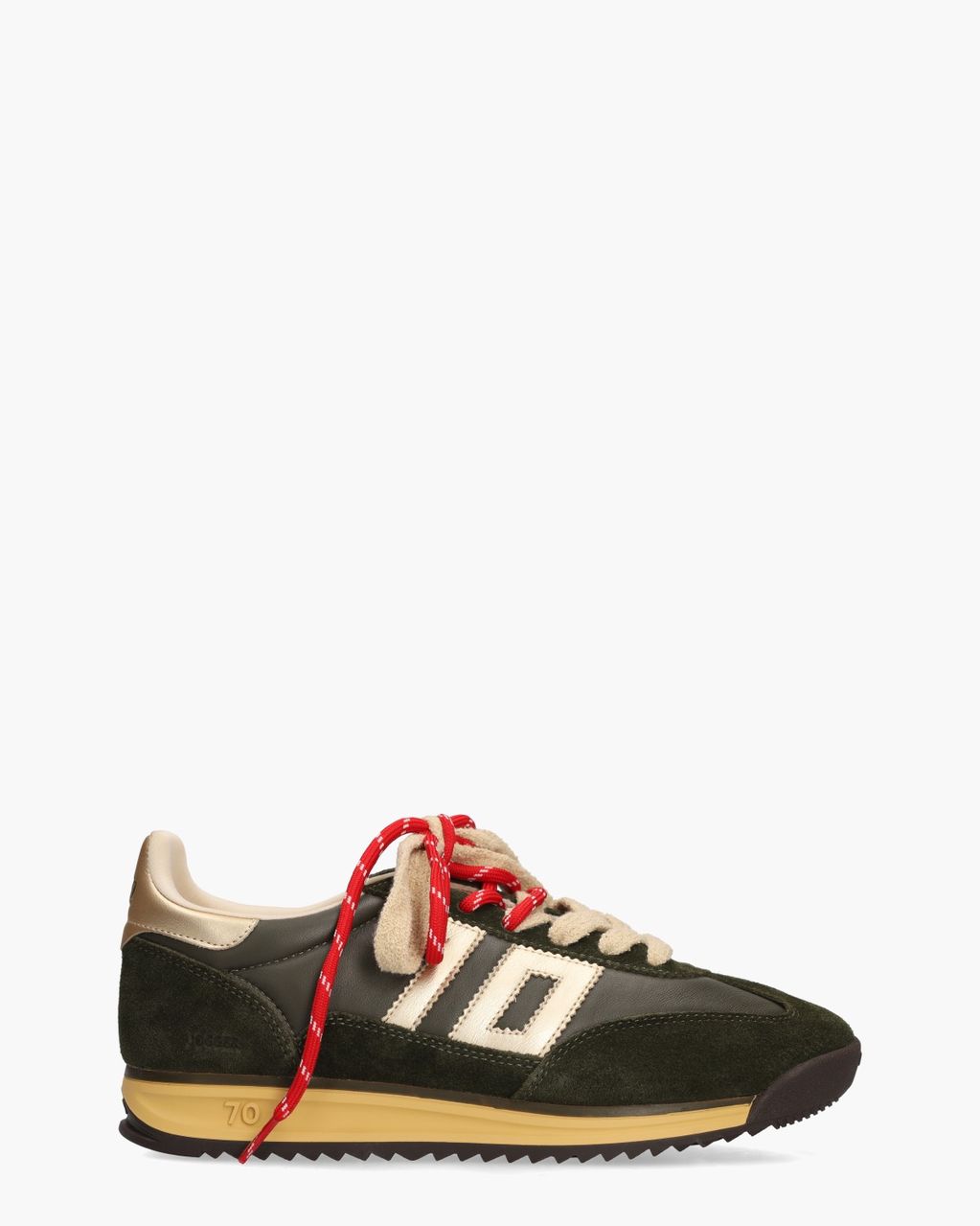 Jogger Spongy Nappa Donkergroen Damessneakers