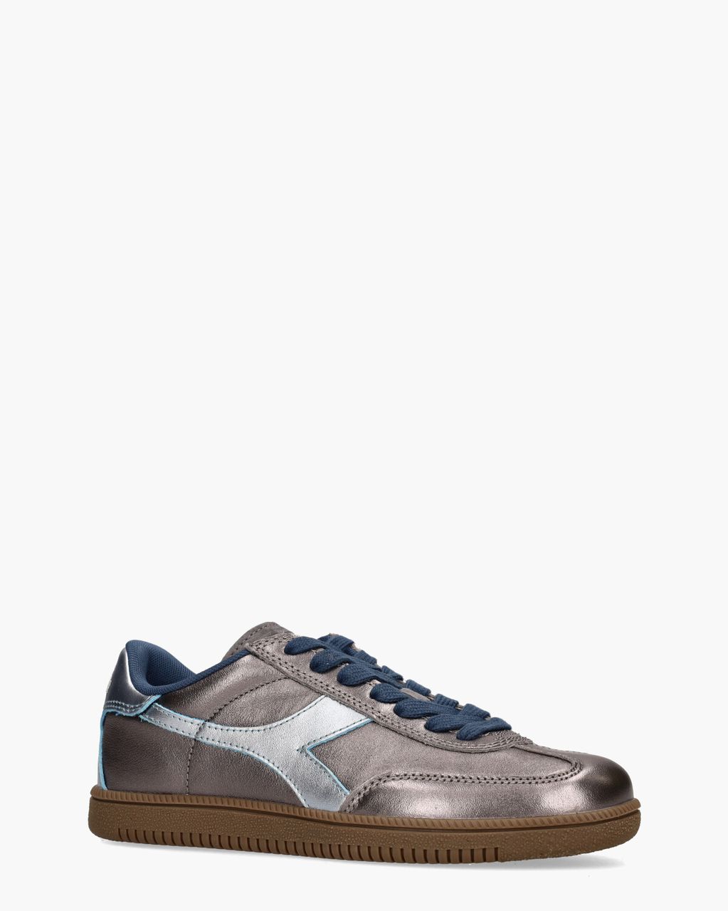 Trainer Metalized Grijs/Blauw Damessneakers