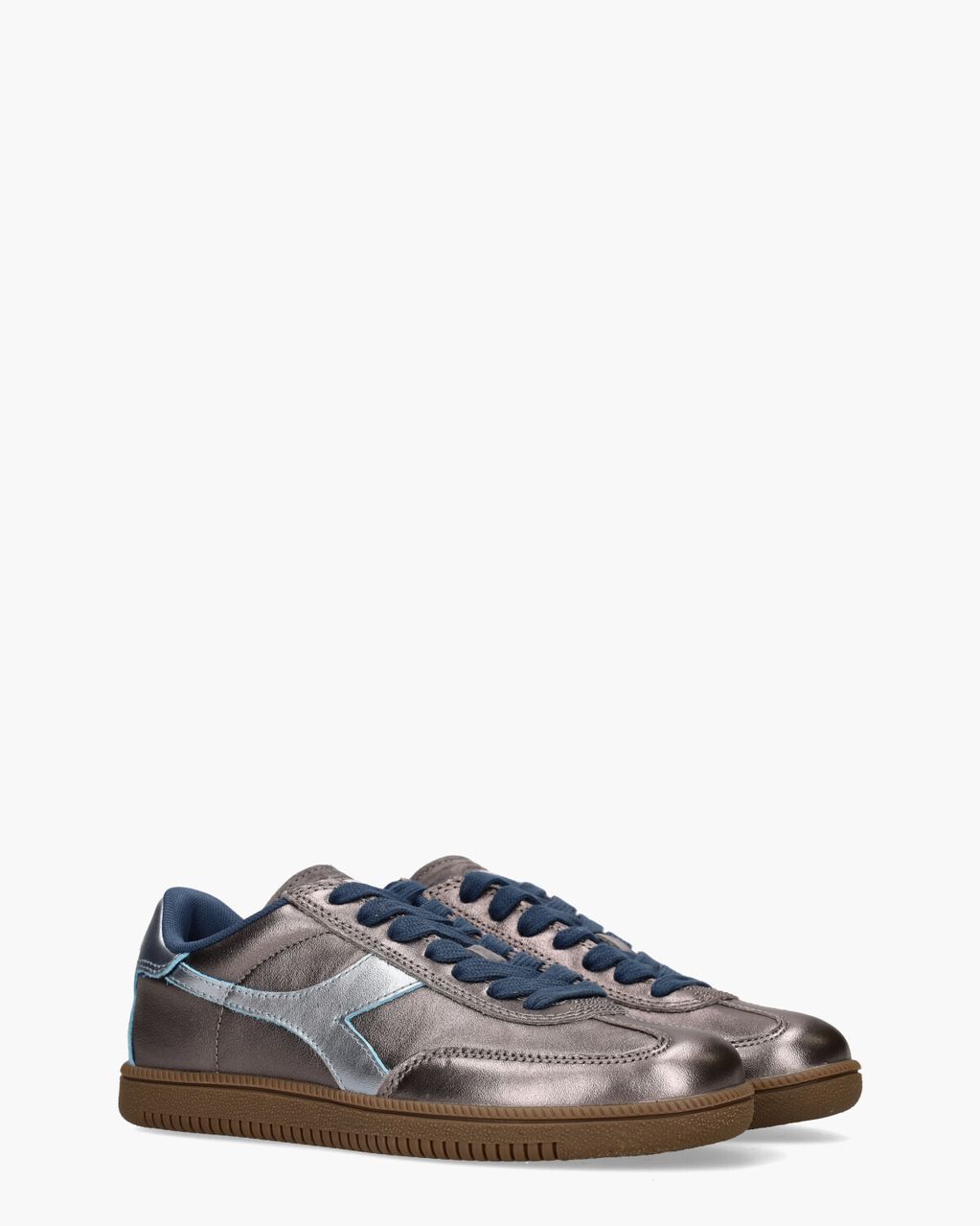 Trainer Metalized Grijs/Blauw Damessneakers