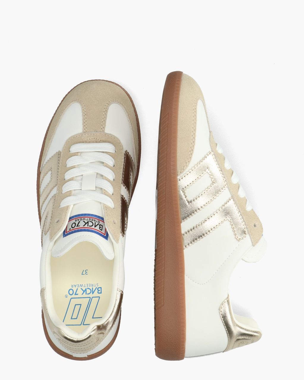 Cloud Metallic Wit/Goud Damessneakers