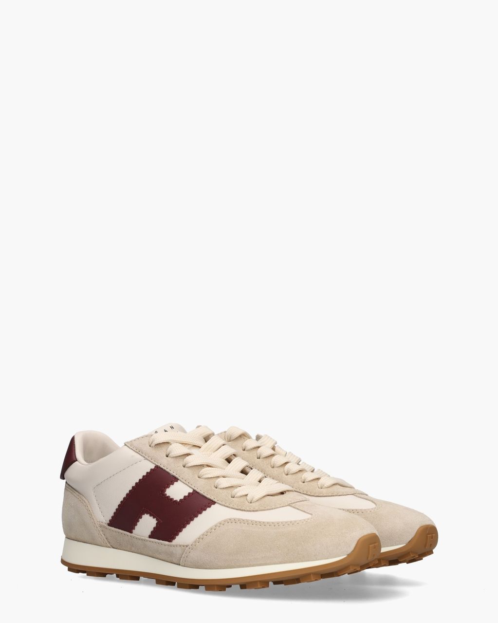 Athletic Beige/Bordeaux Damessneakers