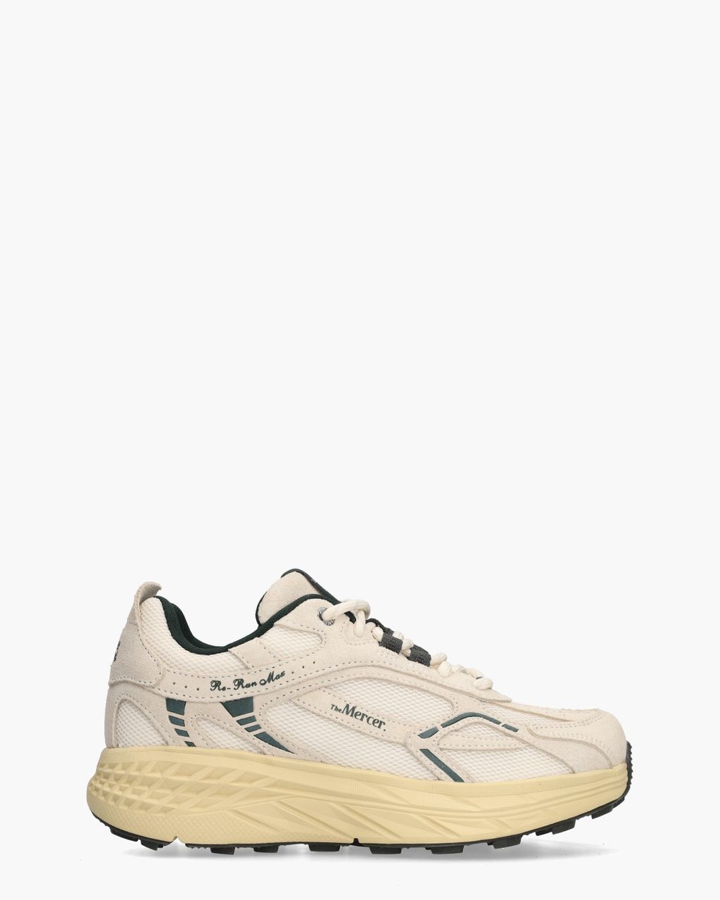 The Re-Run Max Off-White/Donkergroen Damessneakers