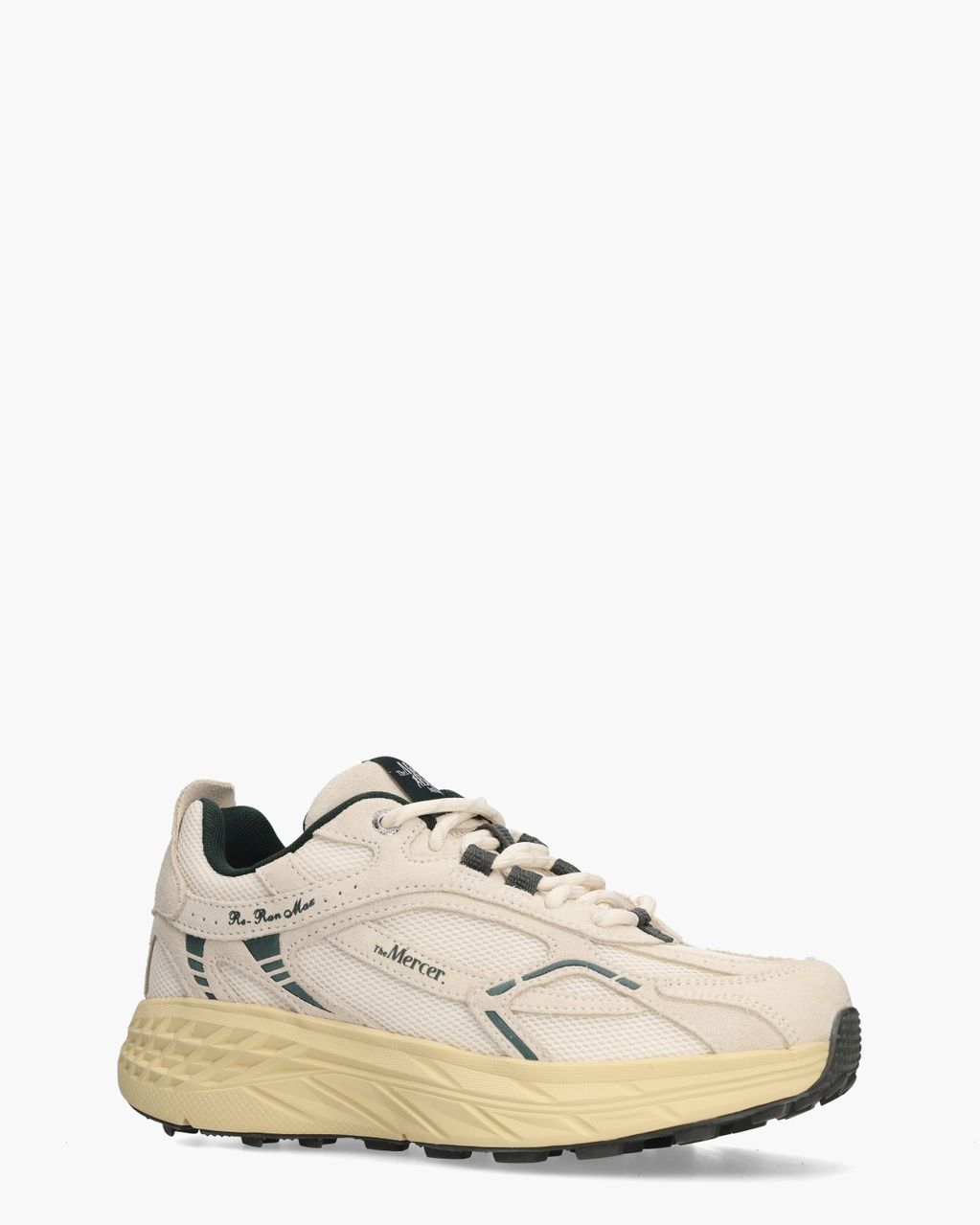 The Re-Run Max Off-White/Donkergroen Damessneakers