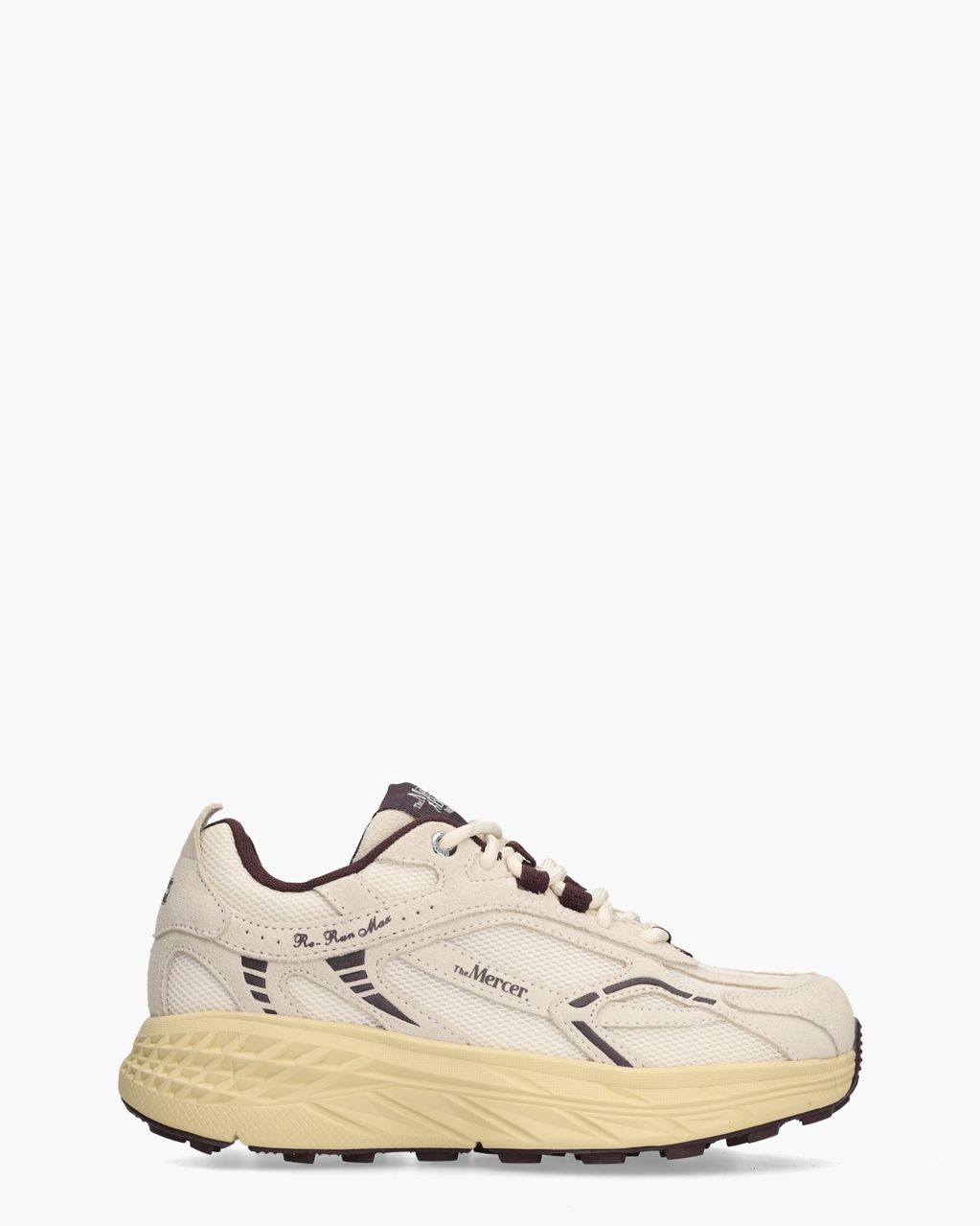 The Re-Run Max Off-White/Aubergine Damessneakers