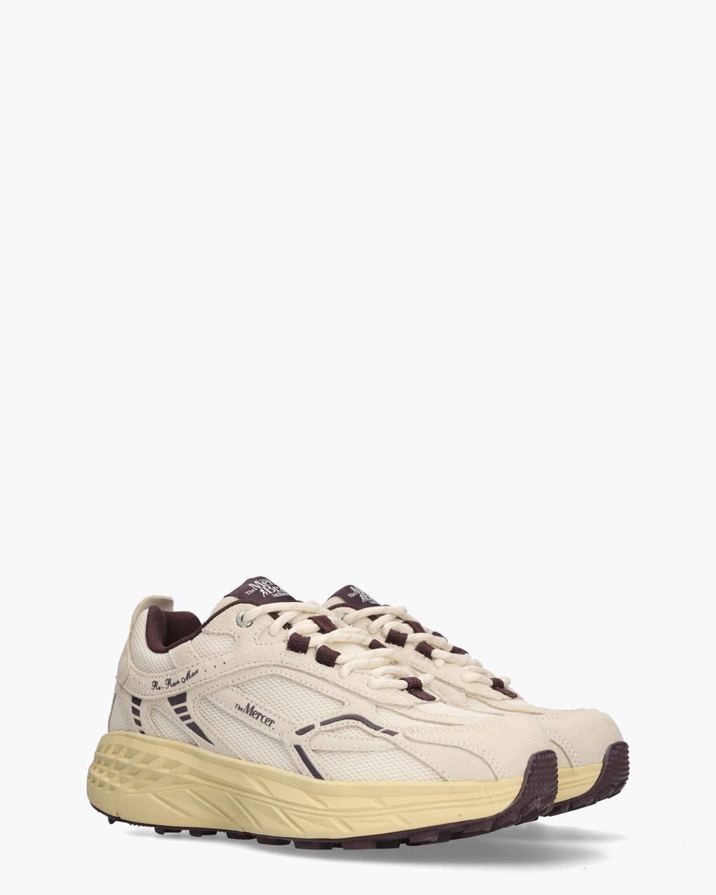 The Re-Run Max Off-White/Aubergine Damessneakers