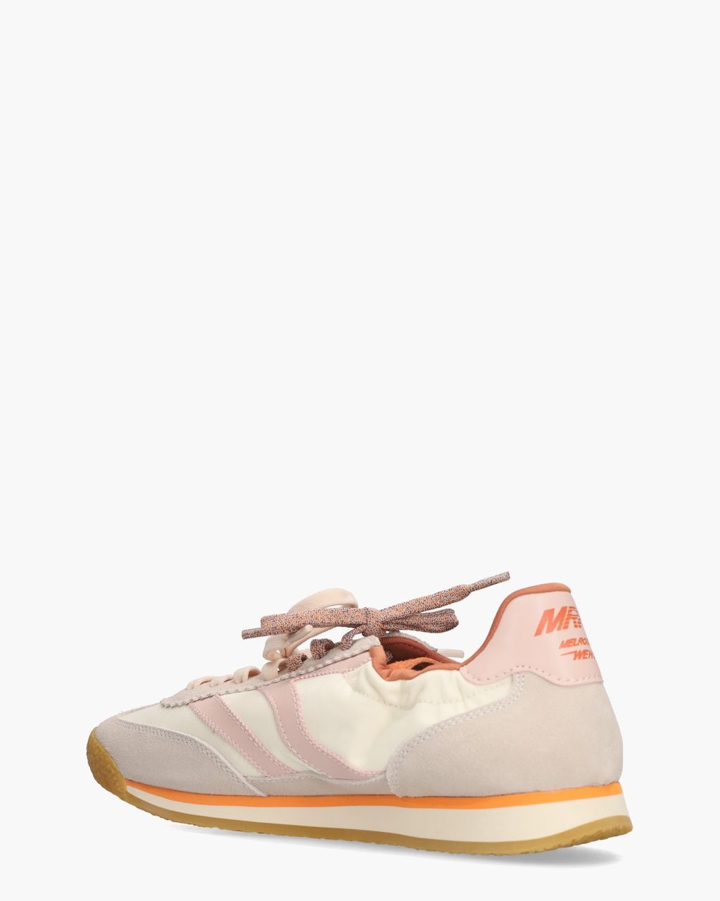 Pure V.7 Roomwit/Lichtroze Damessneakers