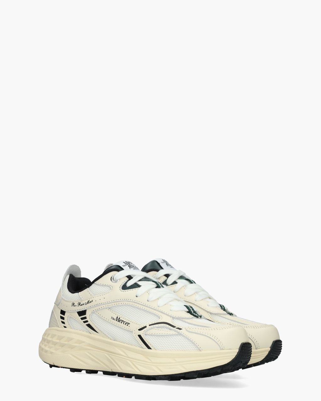 The Re-Run Max Nappa Off-White/Zwart Damessneakers