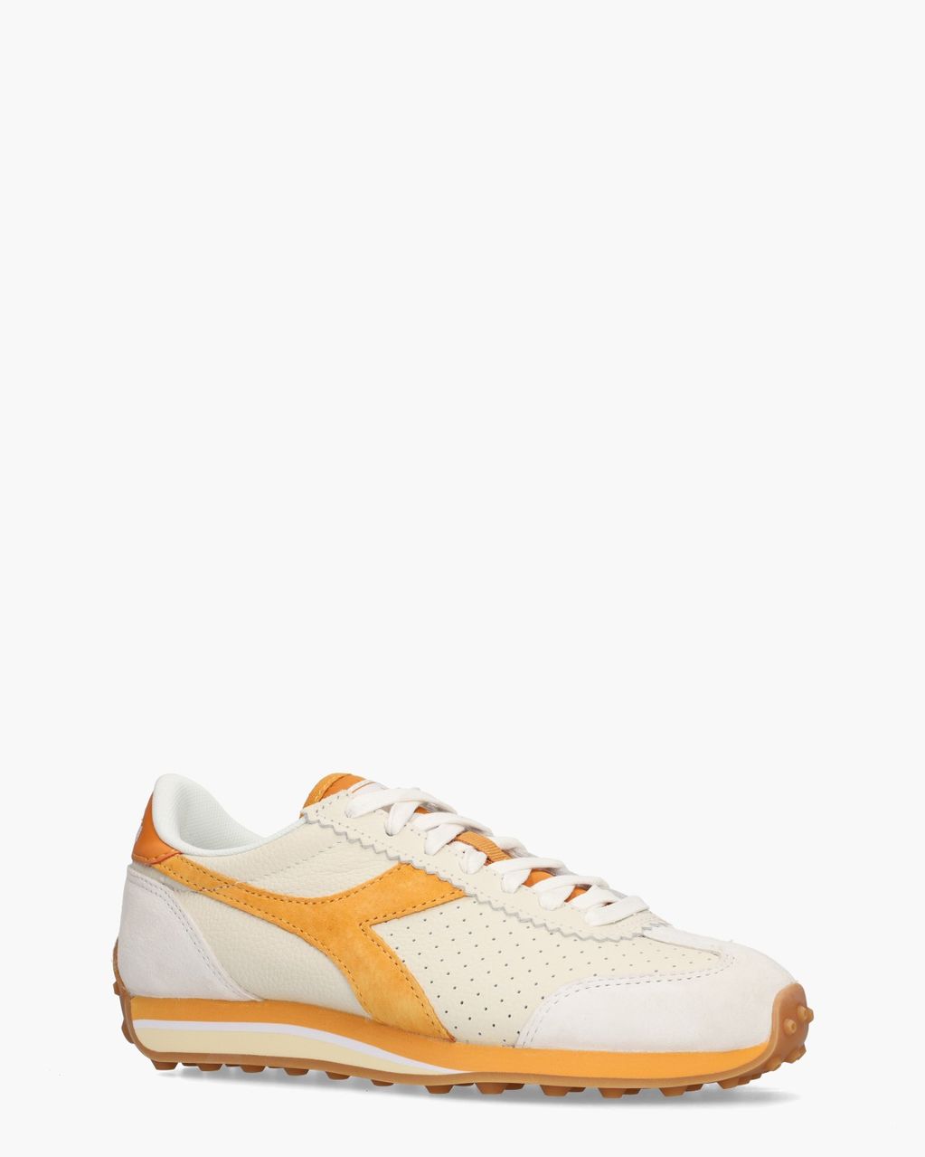 Rally Punched Off-White/Oranje Damessneakers