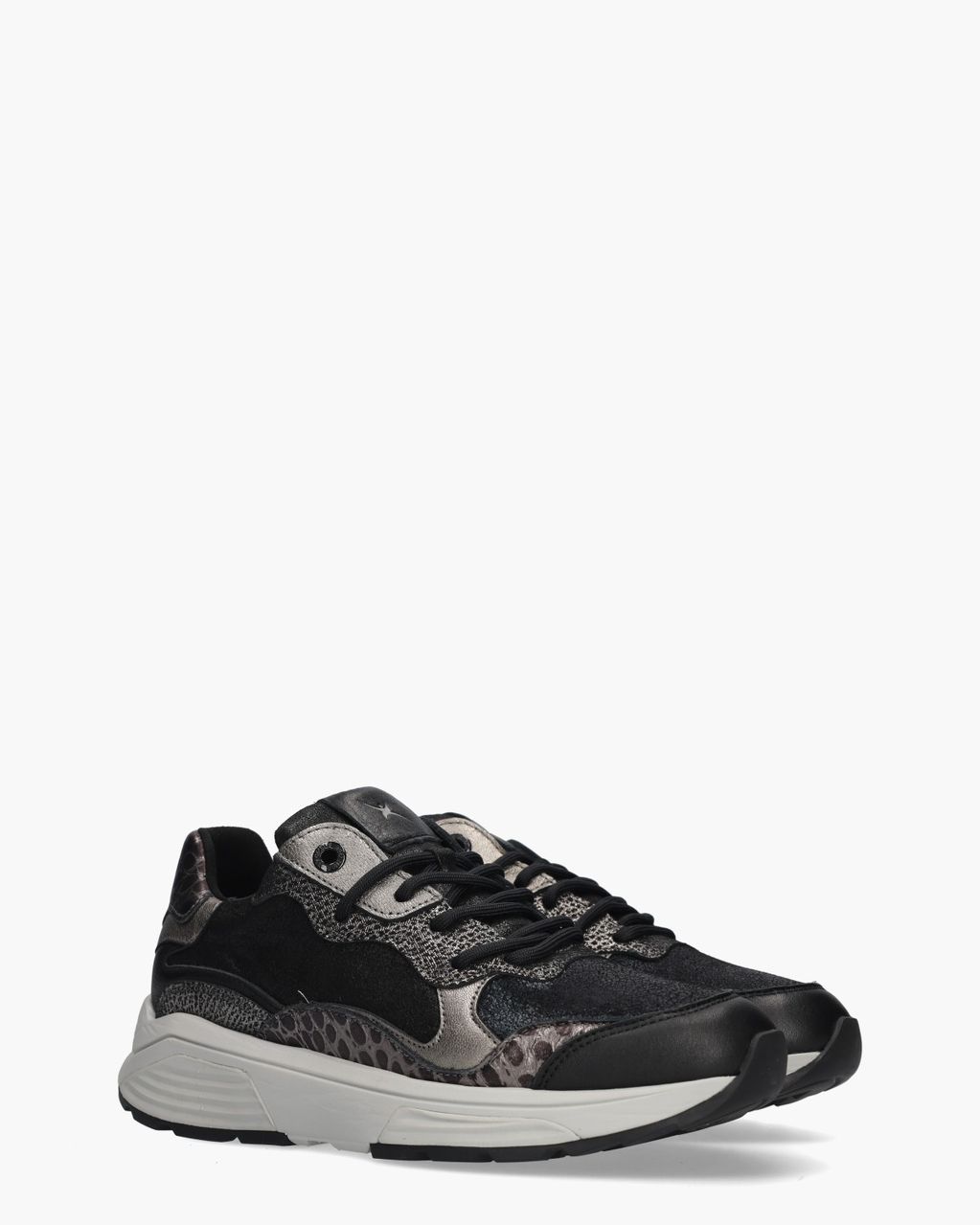 Rainbow Zwart/Zilver Damessneakers