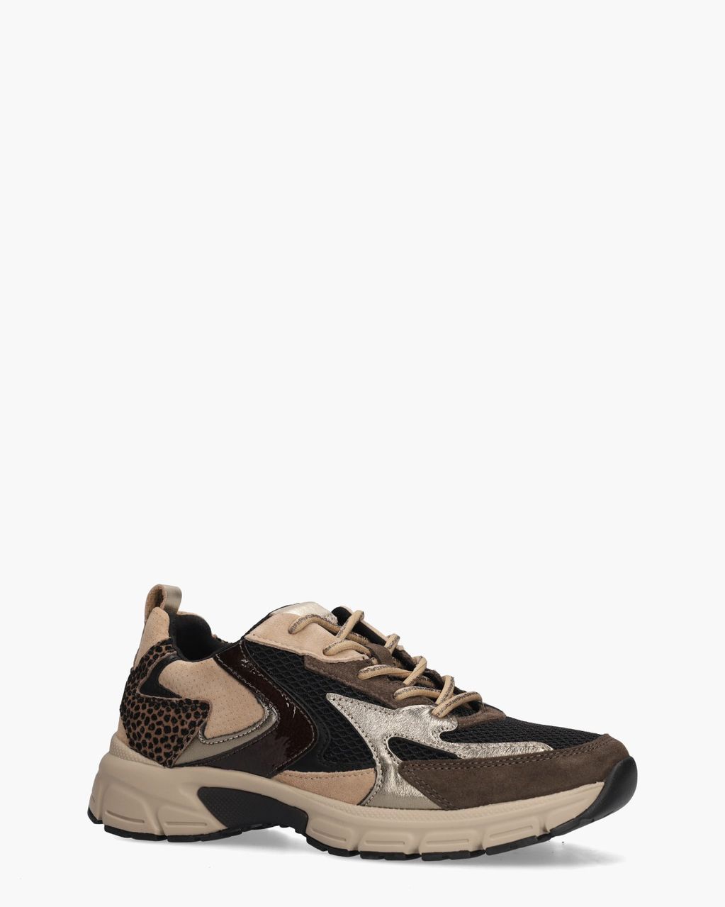 6005.01.001 Zwart/Multi Damessneakers