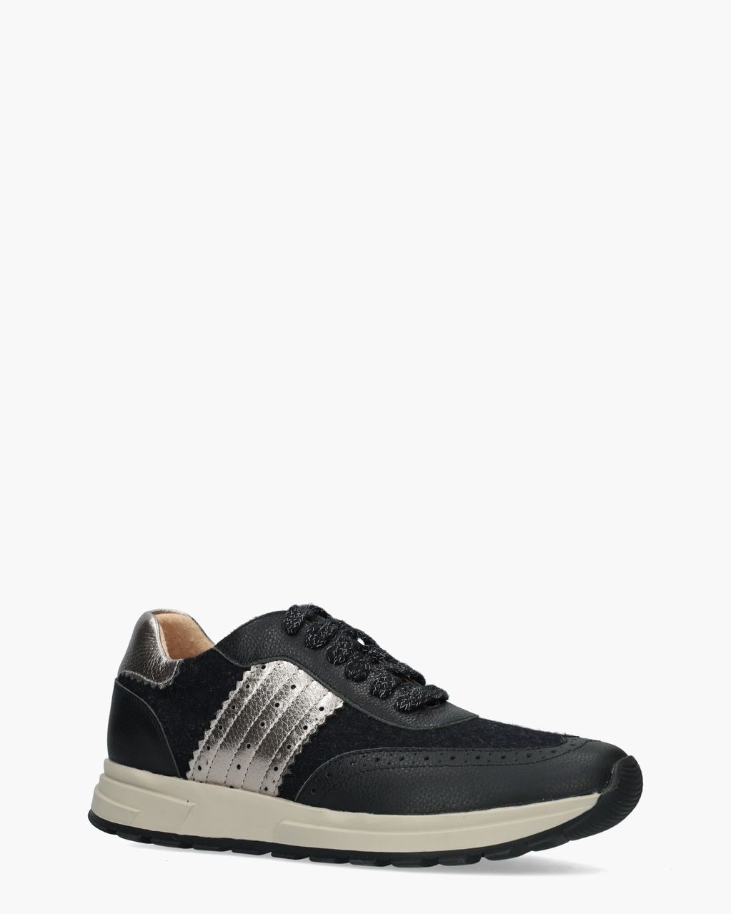Yavanna Zwart/Zilver Damessneakers