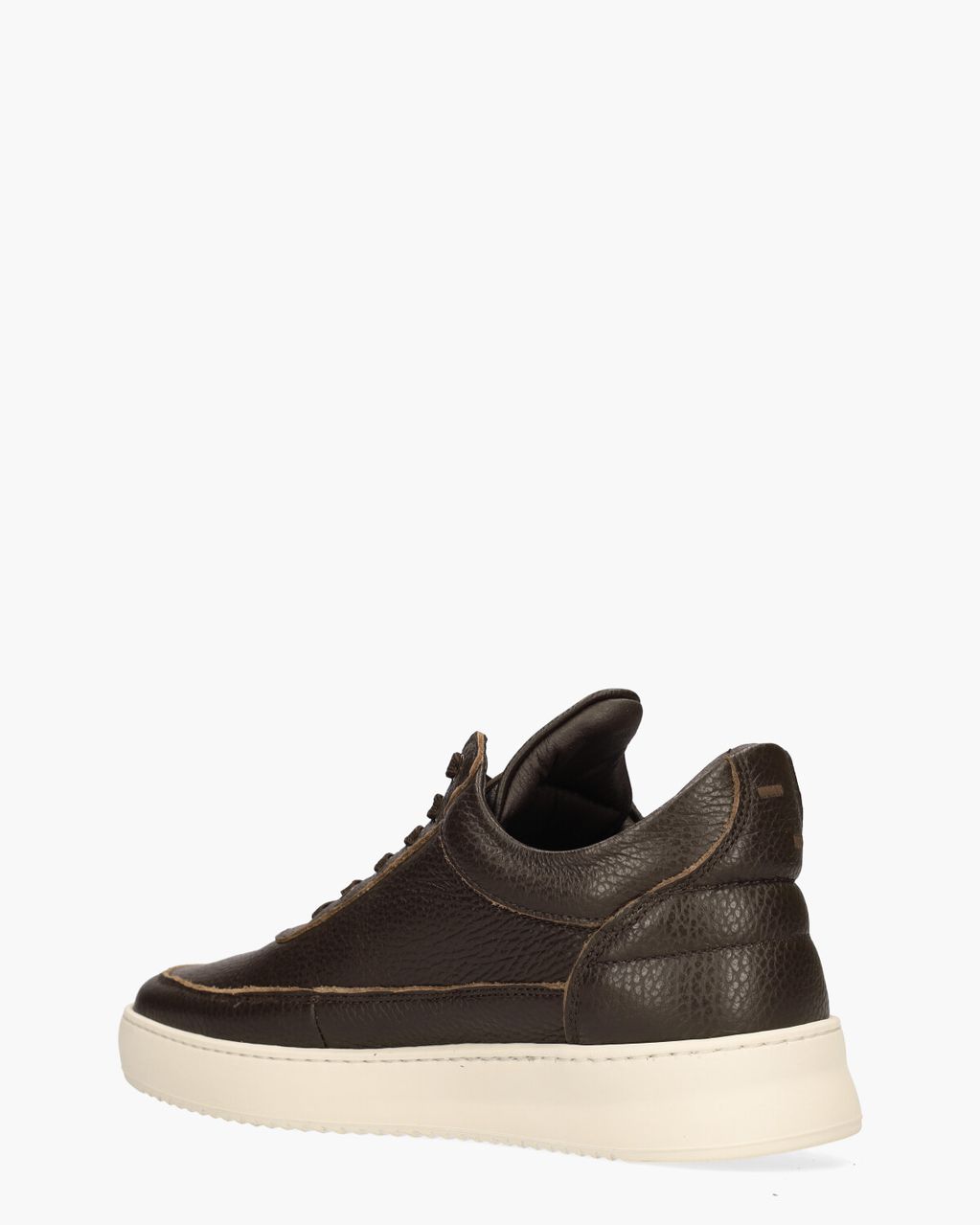 Low Top Grain Donkerbruin Herensneakers 
