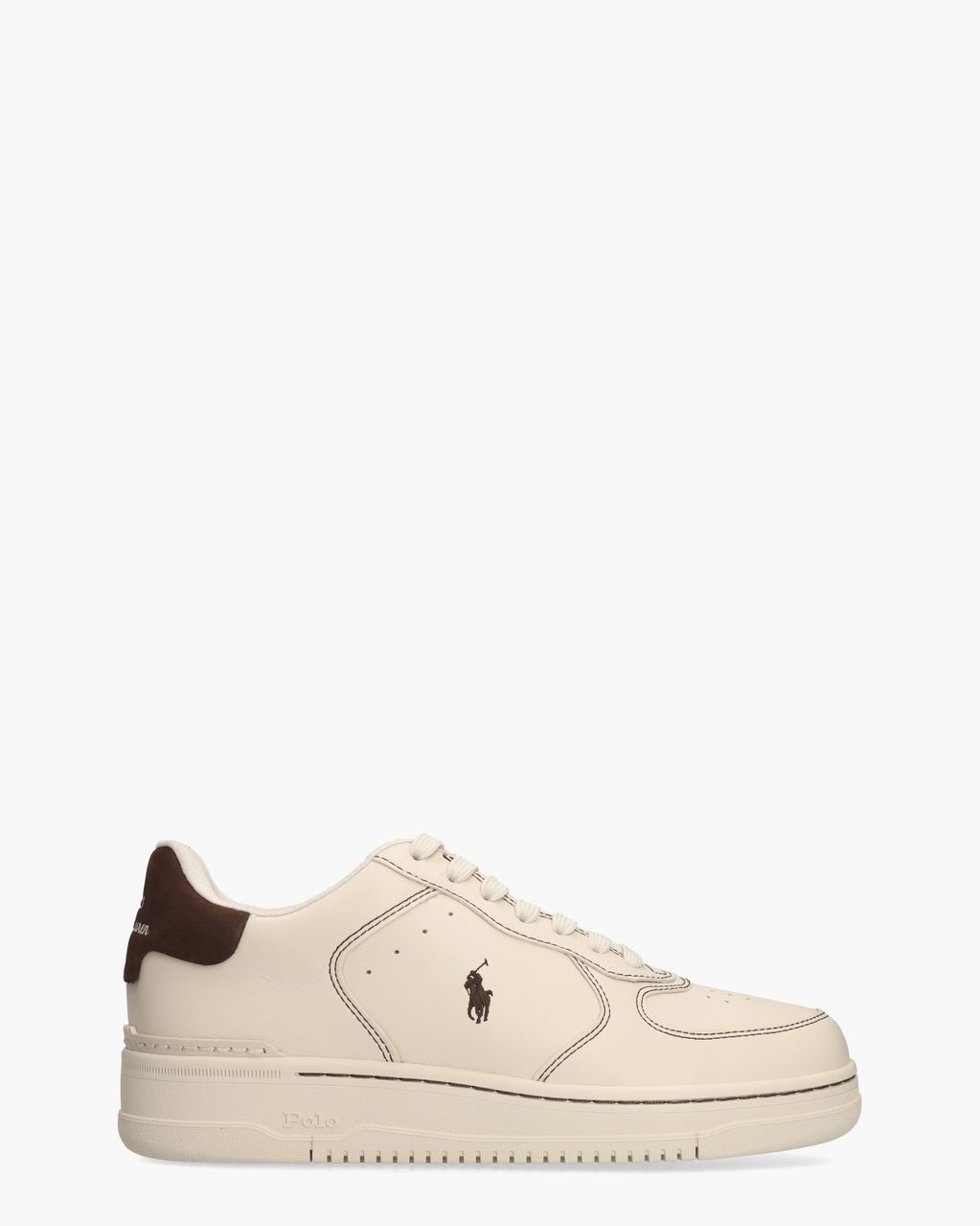 Masters Court Roomwit/Donkerbruin Herensneakers