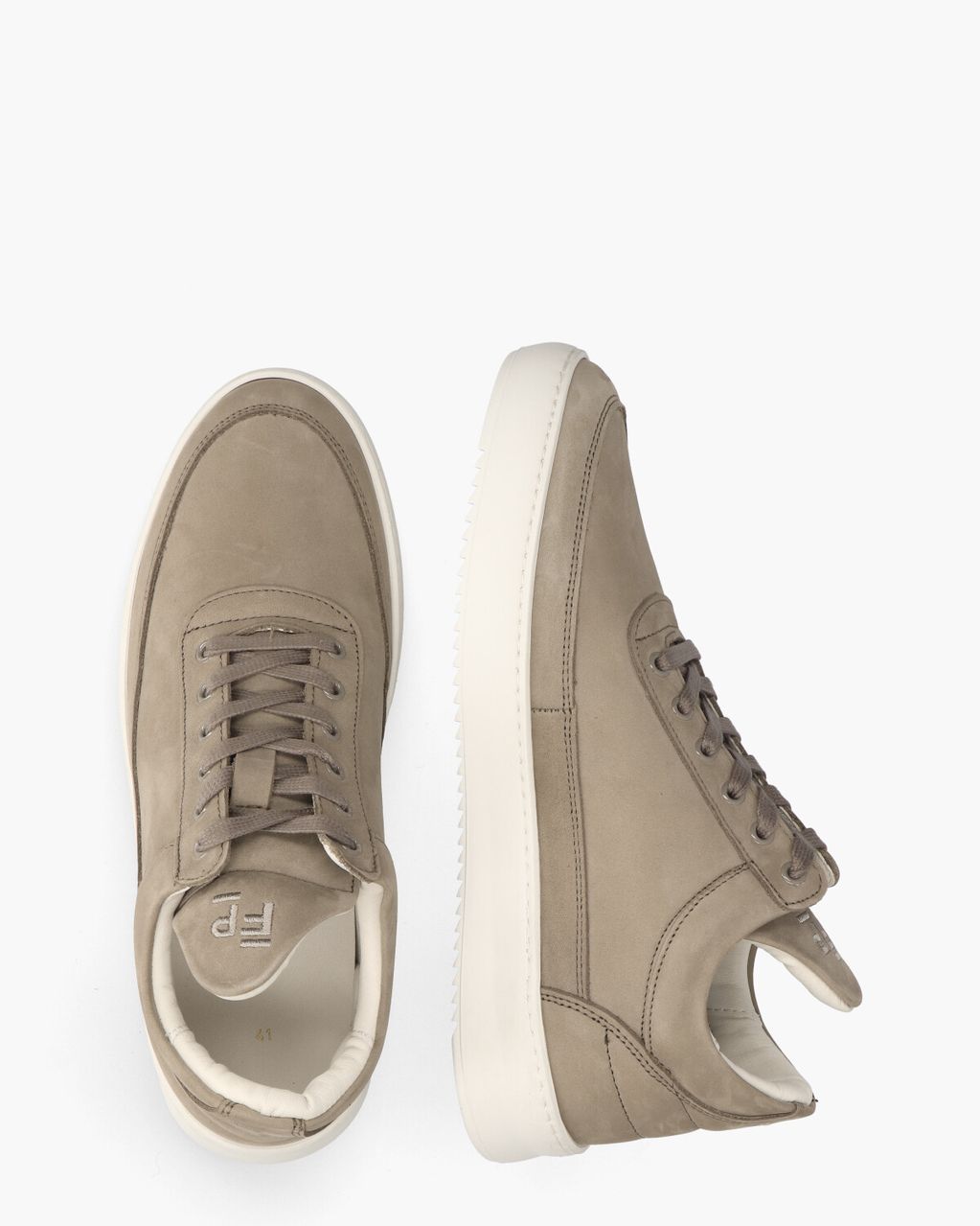 Low Top Nubuck Taupe Herensneakers
