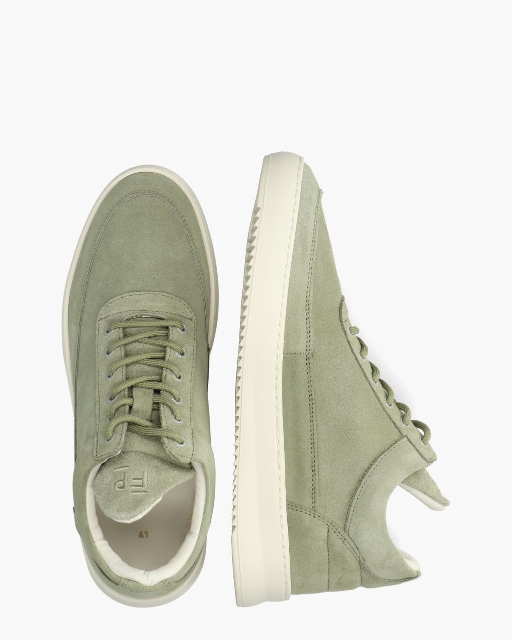 Low Top Organic Suède Lichtgroen Herensneakers